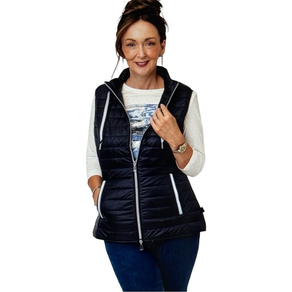 Gerry Weber Quilted Padded Vest. Navy Blue